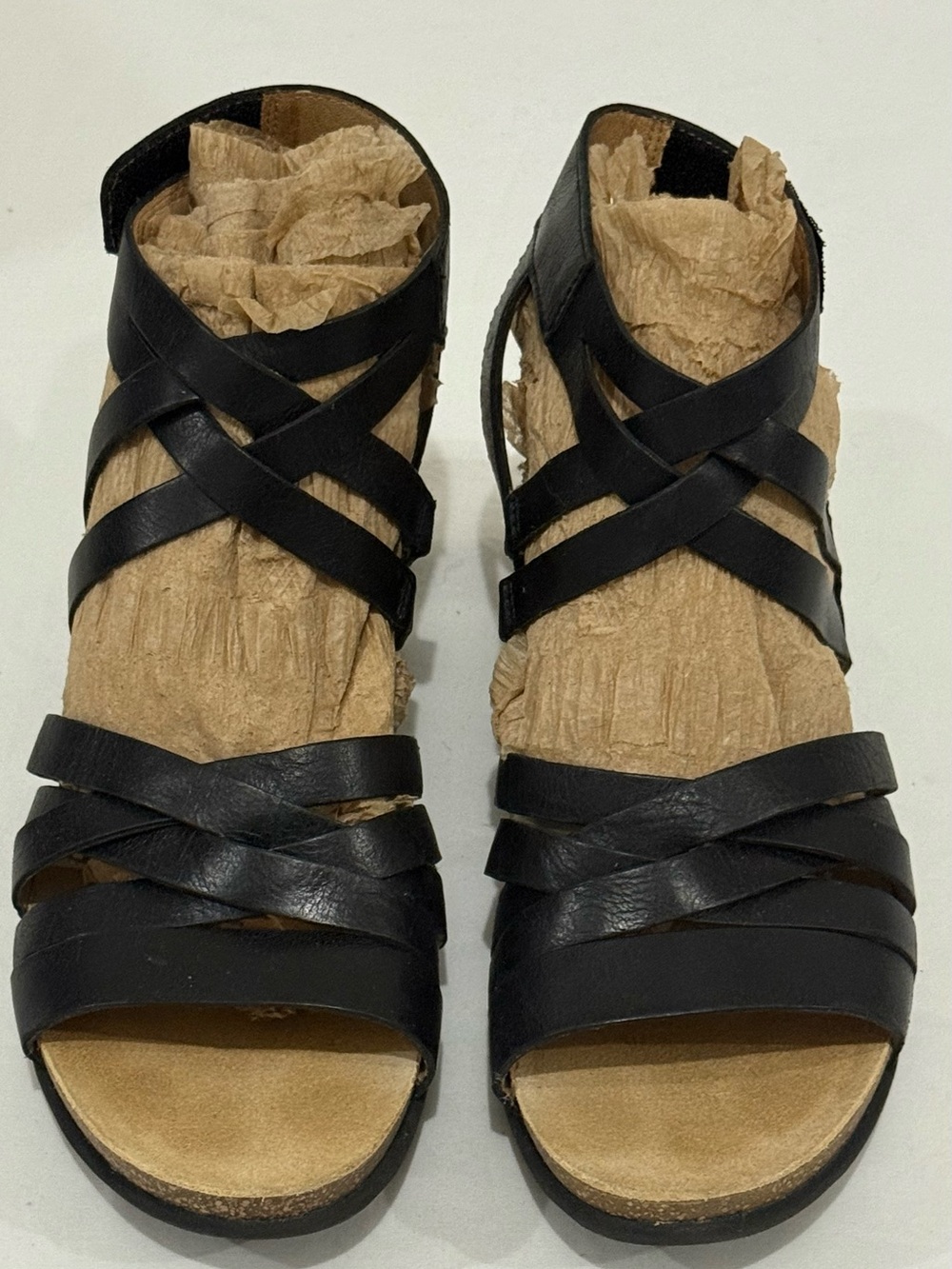 Dansko Mirabella Black Leather Strap Wedge Sandal Women’s size EU36 US 5.5-6